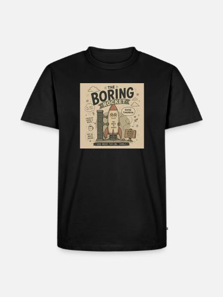 La fusée ennuyée - T-shirt Premium bio Homme - noir