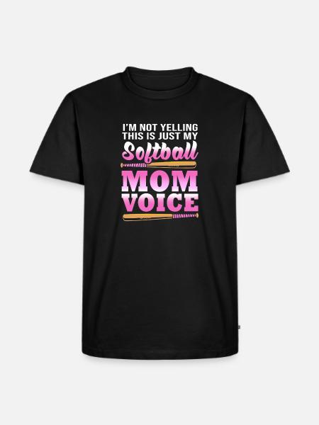 Softball Mutter Softball Mama - Männer Premium Bio T-Shirt - Schwarz