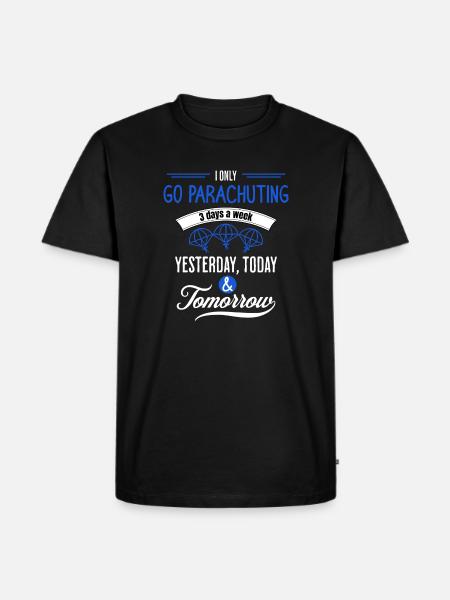 Funny Parachuting Quote - Men's Premium Organic T-Shirt - black