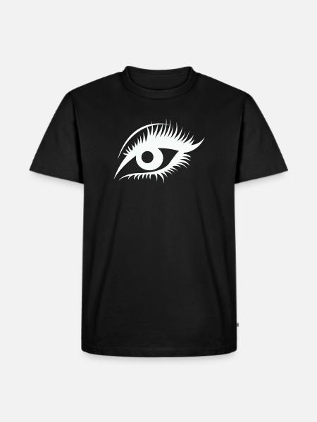 Auge - Männer Premium Bio T-Shirt - Schwarz