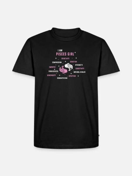 Sternzeichen Fische - Männer Premium Bio T-Shirt - Schwarz