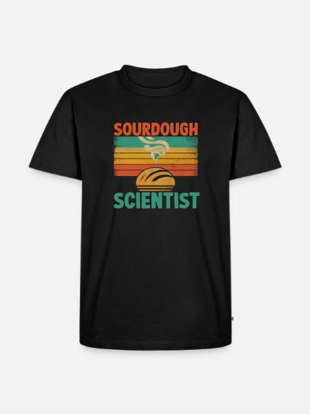 Sourdough Scientist Retro Banner - Männer Premium Bio T-Shirt - Schwarz