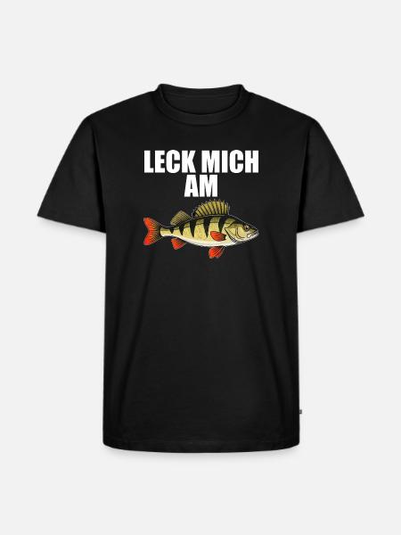 Leck Mich Am Barsch - Männer Premium Bio T-Shirt - Schwarz
