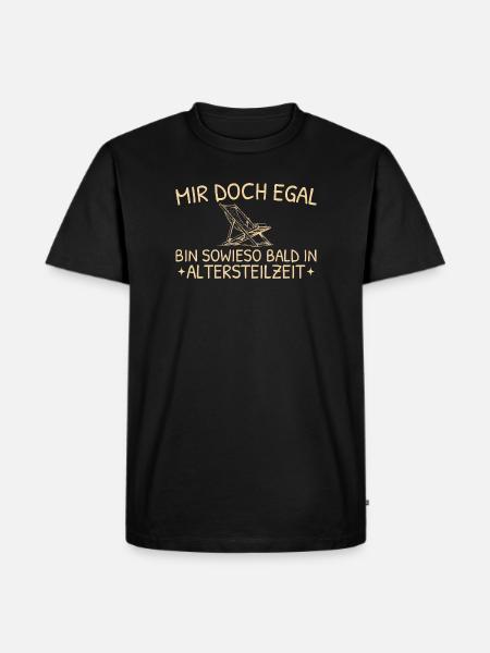 Frührente Liegestuhl Bald in Altersteilzeit - Männer Premium Bio T-Shirt - Schwarz