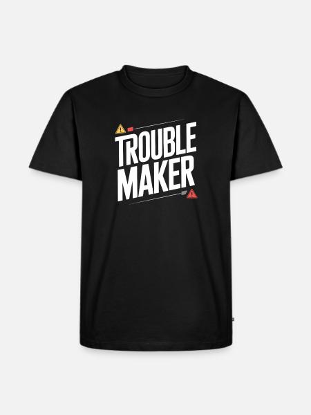 Troublemaker Frechdachs Rabauke Geschwister Kinder - Männer Premium Bio T-Shirt - Schwarz