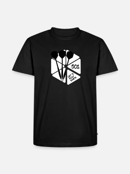 Let´s Play Darts - Männer Premium Bio T-Shirt - Schwarz