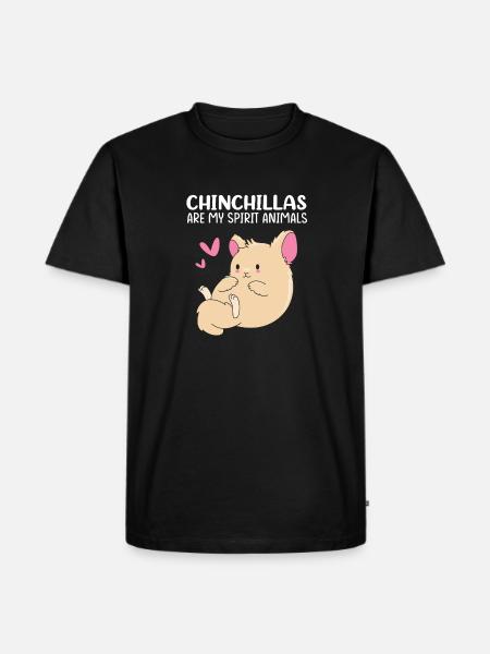 Chinchilla - Männer Premium Bio T-Shirt - Schwarz