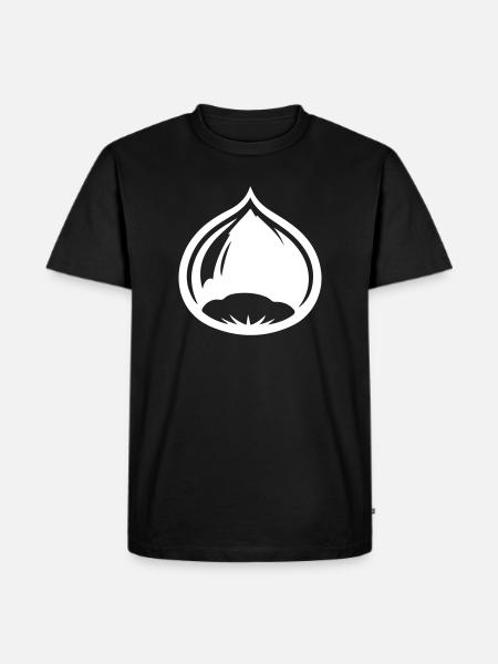 Kastanie Logo - Männer Premium Bio T-Shirt - Schwarz
