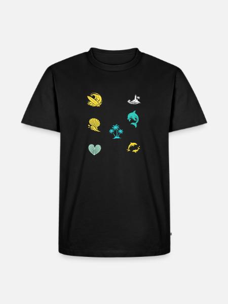 Tropische Insel Südsee - Männer Premium Bio T-Shirt - Schwarz