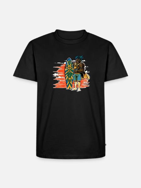 Ritter im Urlaub - Männer Premium Bio T-Shirt - Schwarz
