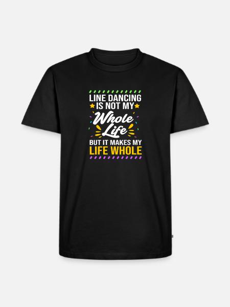 Linedance - Männer Premium Bio T-Shirt - Schwarz