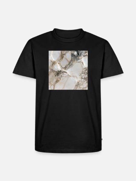 Eleganter Wolkenmarmor - Männer Premium Bio T-Shirt - Schwarz