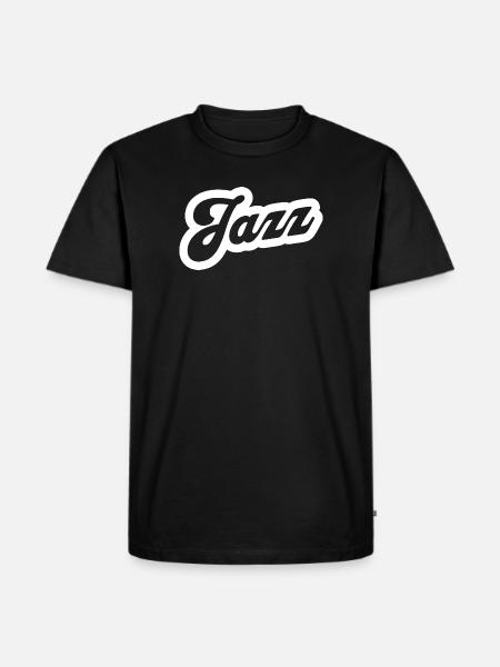 Jazzmusik-Logo - Männer Premium Bio T-Shirt - Schwarz