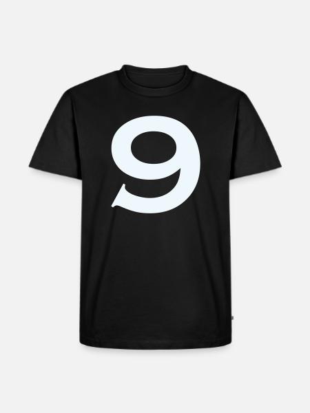 9- - Männer Premium Bio T-Shirt - Schwarz