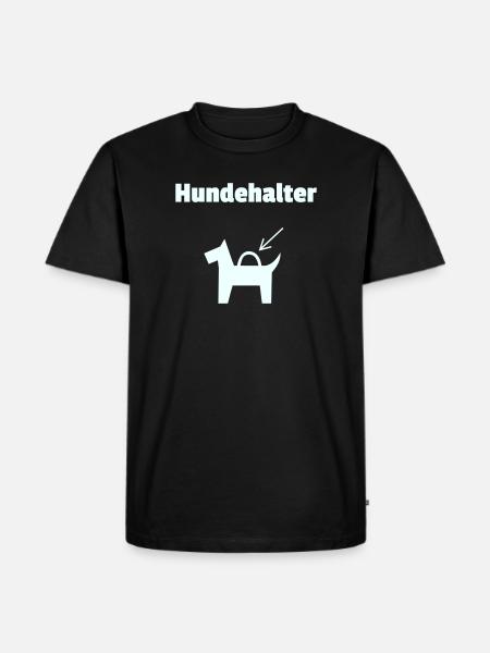 Hundehalter w - Männer Premium Bio T-Shirt - Schwarz