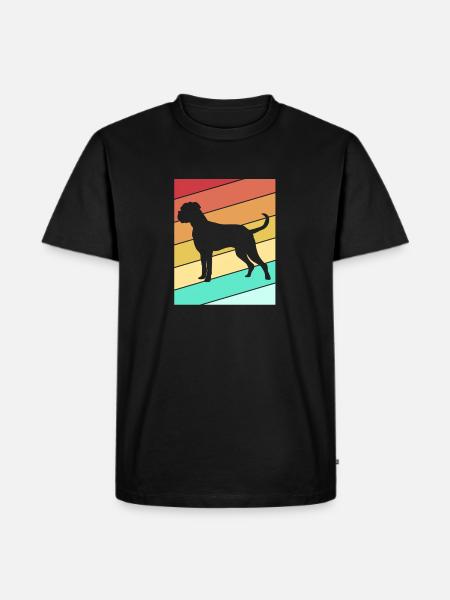 Boxer Hund - Männer Premium Bio T-Shirt - Schwarz