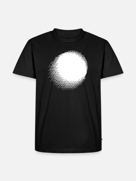 Nebel des Halbtonkreises - Männer Premium Bio T-Shirt - Schwarz