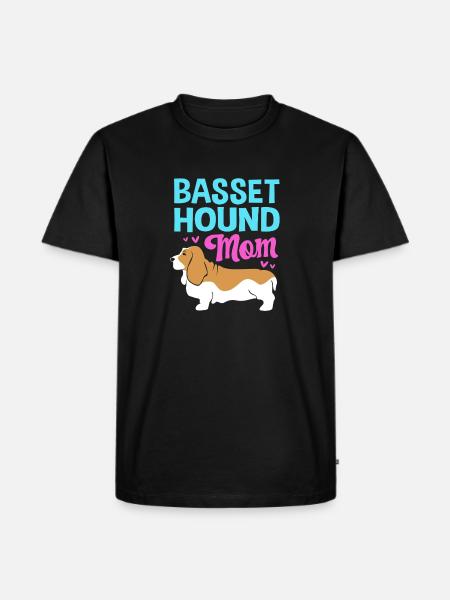 Basset Hound - Männer Premium Bio T-Shirt - Schwarz