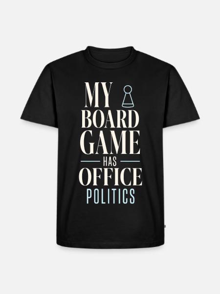 Brettspiel mit Büropolitik - Männer Premium Bio T-Shirt - Schwarz