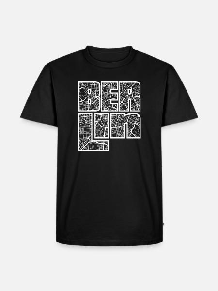 Berlin 2 - Männer Premium Bio T-Shirt - Schwarz