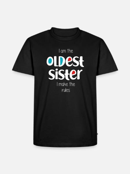 älteste Schwester - Männer Premium Bio T-Shirt - Schwarz