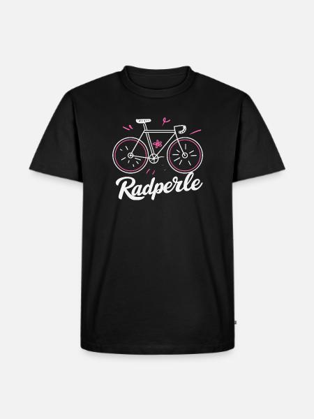 Radperle - Männer Premium Bio T-Shirt - Schwarz