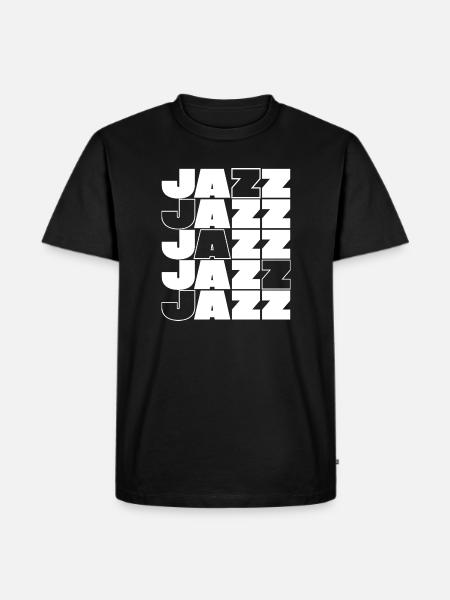Jazz Grid Bold Typografie - Männer Premium Bio T-Shirt - Schwarz