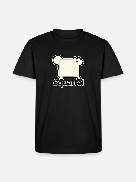 Eckhörnchen - Männer Premium Bio T-Shirt - Schwarz