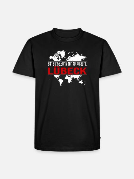 Lübeck - Männer Premium Bio T-Shirt - Schwarz