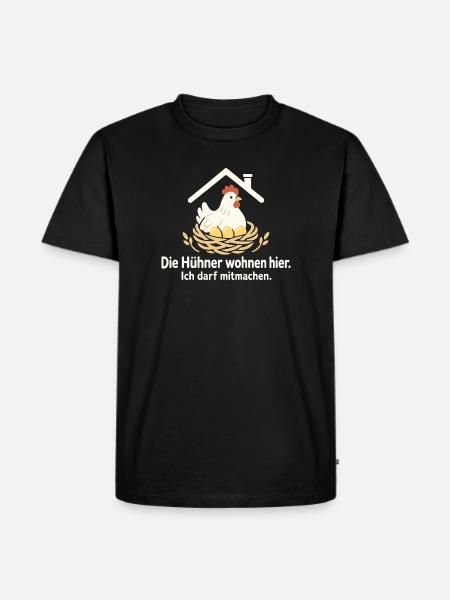 Hühnerhalter Hühnerhaltung Hühner Humor - Männer Premium Bio T-Shirt - Schwarz