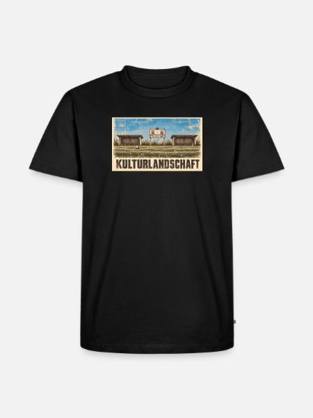 Fussball - Kulturlandschaft - Männer Premium Bio T-Shirt - Schwarz