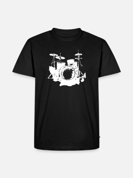 Schlagzeug - Männer Premium Bio T-Shirt - Schwarz
