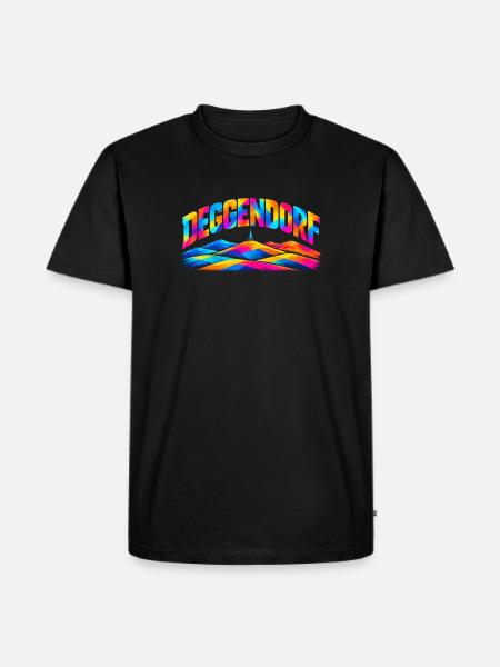 Deggendorf - Männer Premium Bio T-Shirt - Schwarz