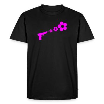 flowergun_1 - T-shirt Premium bio Homme - noir - Devant - Nico (187cm)