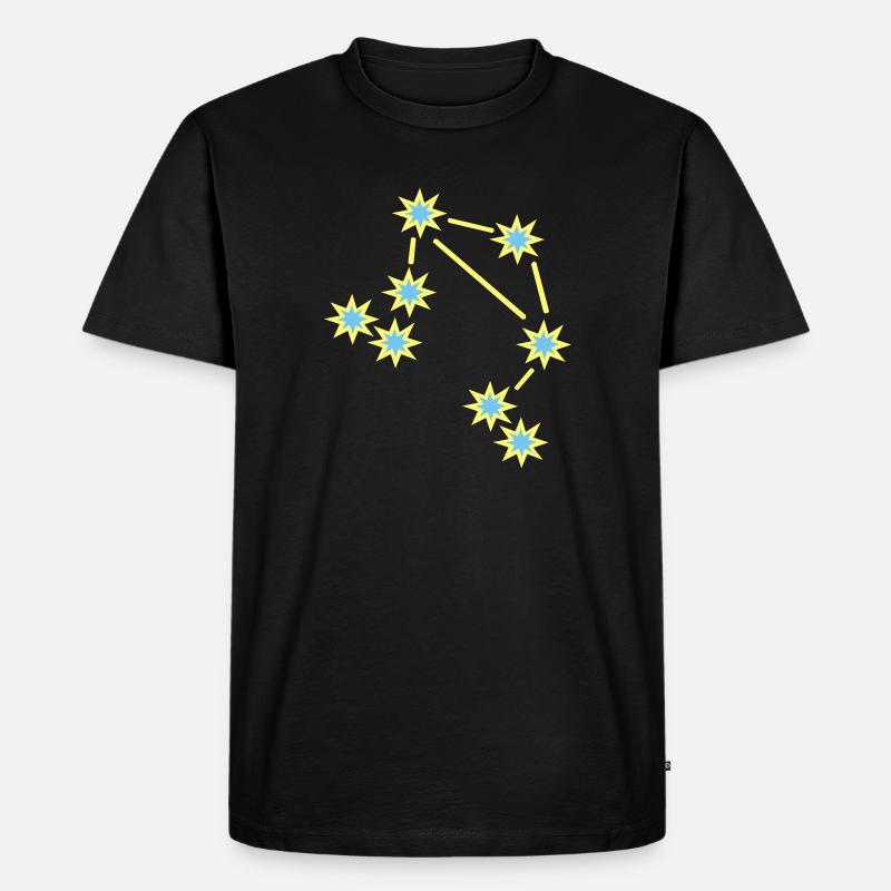 Sternzeichen Waage - Männer Premium Bio T-Shirt - Schwarz