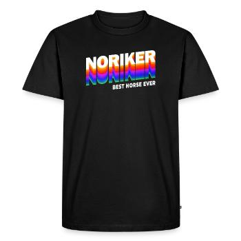 Noriker Chevaux Design / Idée cadeau - T-shirt Premium bio Homme - noir - Devant - Nico (187cm)