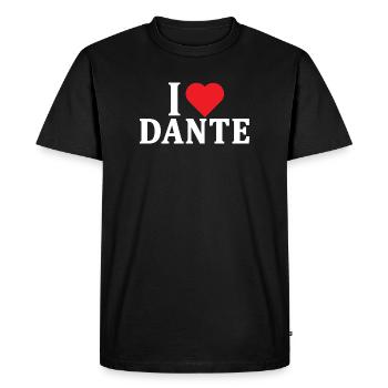 t-shirt I love Dante t-shirt gift idea - Men's Premium Organic T-Shirt - black - Front - Nico (187cm)