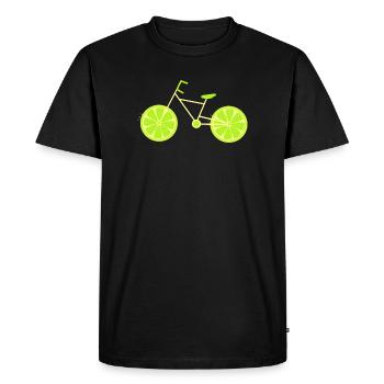 Vélo vert Cycliste Vélo vert - T-shirt Premium bio Homme - noir - Devant - Nico (187cm)