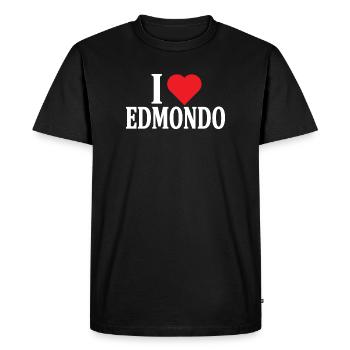 t-shirt J’adore Edmondo idée cadeau t-shirt - T-shirt Premium bio Homme - noir - Devant - Nico (187cm)
