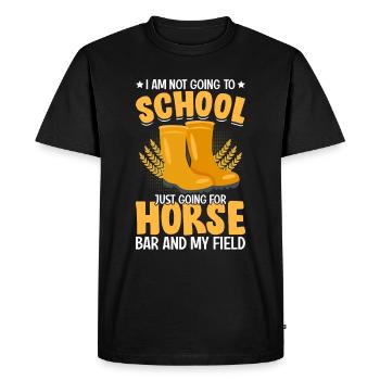 Quota agricole scolaire pour les agriculteurs - T-shirt Premium bio Homme - noir - Devant - Nico (187cm)
