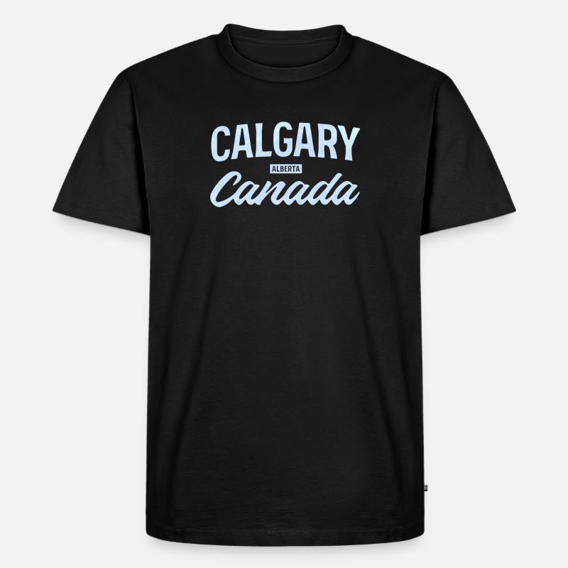  Calgary Alberta Canada – Retro Städte Design - Männer Premium Bio T-Shirt - Schwarz