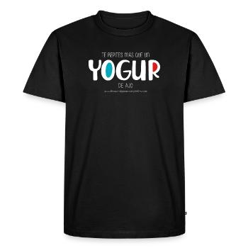 Yogourt à l’ail (noir) - T-shirt Premium bio Homme - noir - Devant - Nico (187cm)