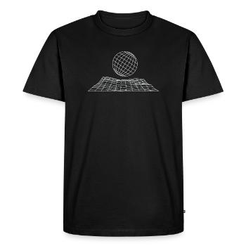 Futuristic Grid Globe Design - Men's Premium Organic T-Shirt - black - Front - Nico (187cm)