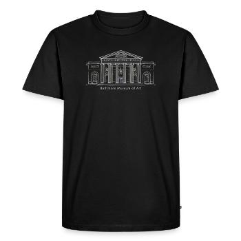 Musée d’art de Baltimore, dessin à la main, États-Unis - T-shirt Premium bio Homme - noir - Devant - Nico (187cm)