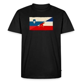 Drapeau vintage Slovénie et Yougoslavie - T-shirt Premium bio Homme - noir - Devant - Nico (187cm)