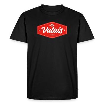 Insigne du Valais Suisse - T-shirt Premium bio Homme - noir - Devant - Nico (187cm)