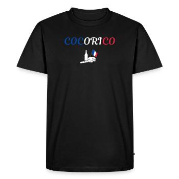 Cocorico - T-shirt Premium bio Homme - noir - Devant - Nico (187cm)