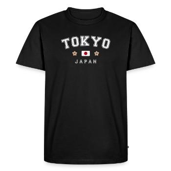 Tokyo Japan - Men's Premium Organic T-Shirt - black - Front - Nico (187cm)