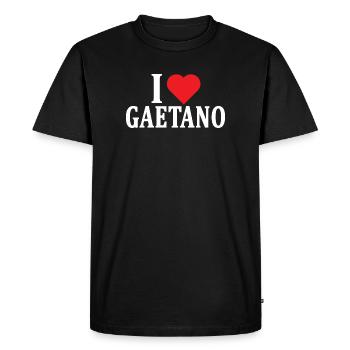 t-shirt I love Gaetano t-shirt gift idea - Men's Premium Organic T-Shirt - black - Front - Nico (187cm)