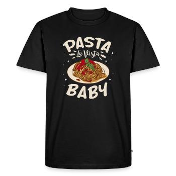pasta la vista baby Design pour un amateur de pâtes - T-shirt Premium bio Homme - noir - Devant - Nico (187cm)